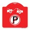 Signmission No Parking Tow Away Zone Symbol, Red & White Aluminum Architectural Sign, 18" x 18", RW-1818-23612 A-DES-RW-1818-23612 - alternate 1